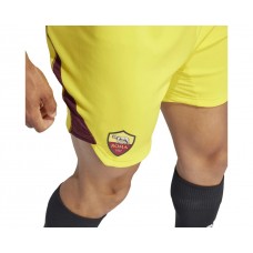 2023-24 AS Roma Mens Yelllow Goalkeeper Shorts